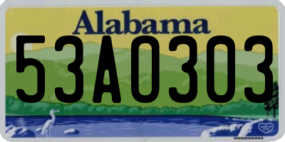 AL license plate 53AO303