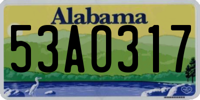 AL license plate 53AO317