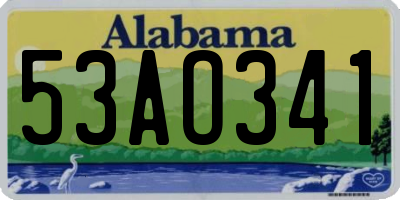 AL license plate 53AO341