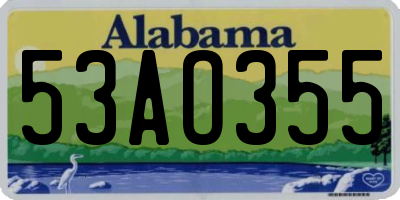 AL license plate 53AO355