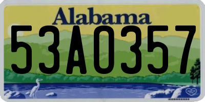 AL license plate 53AO357