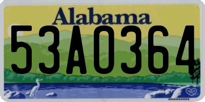 AL license plate 53AO364