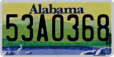 AL license plate 53AO368