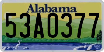 AL license plate 53AO377