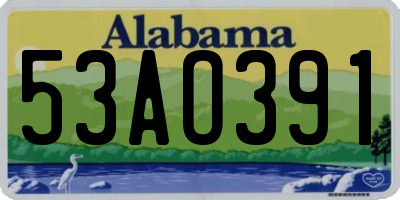 AL license plate 53AO391