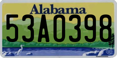 AL license plate 53AO398