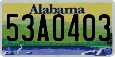 AL license plate 53AO403