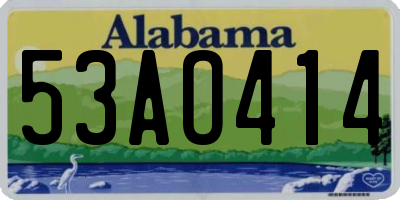 AL license plate 53AO414