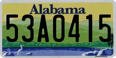 AL license plate 53AO415