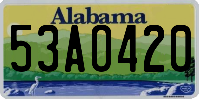 AL license plate 53AO420