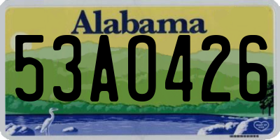 AL license plate 53AO426