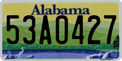 AL license plate 53AO427