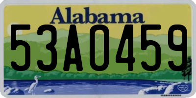 AL license plate 53AO459