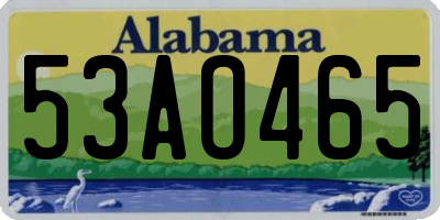 AL license plate 53AO465