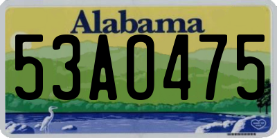 AL license plate 53AO475
