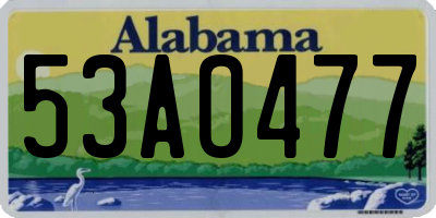 AL license plate 53AO477