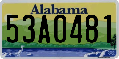AL license plate 53AO481