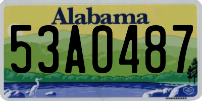 AL license plate 53AO487