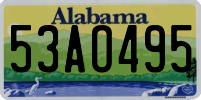 AL license plate 53AO495