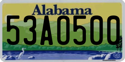 AL license plate 53AO500