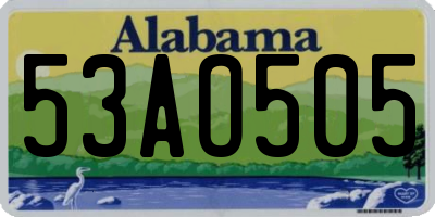 AL license plate 53AO505