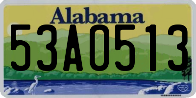 AL license plate 53AO513