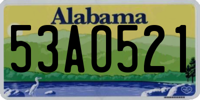 AL license plate 53AO521