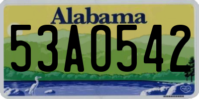 AL license plate 53AO542