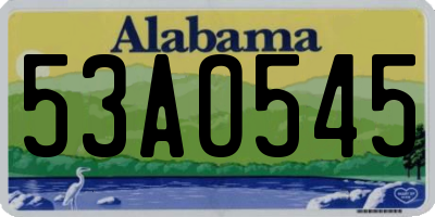 AL license plate 53AO545