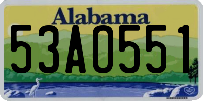 AL license plate 53AO551