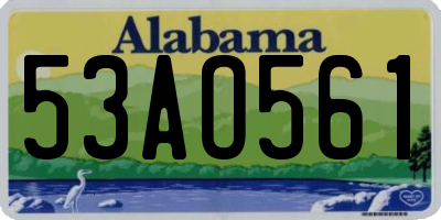 AL license plate 53AO561