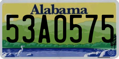AL license plate 53AO575