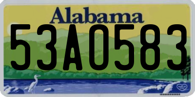 AL license plate 53AO583