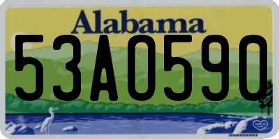 AL license plate 53AO590