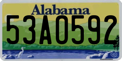 AL license plate 53AO592