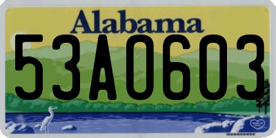 AL license plate 53AO603