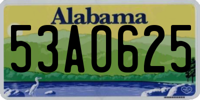 AL license plate 53AO625