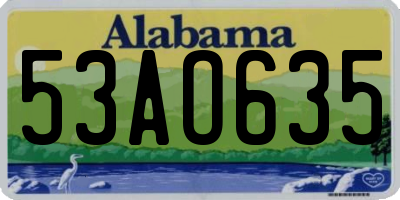 AL license plate 53AO635