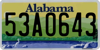 AL license plate 53AO643