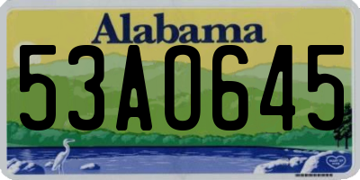 AL license plate 53AO645