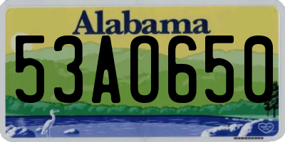 AL license plate 53AO650