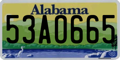 AL license plate 53AO665