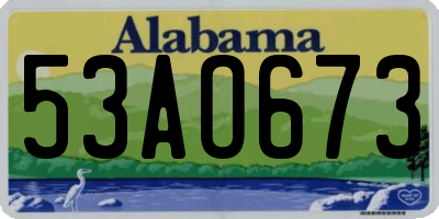 AL license plate 53AO673