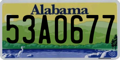 AL license plate 53AO677