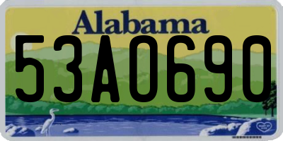 AL license plate 53AO690