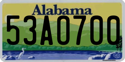 AL license plate 53AO700