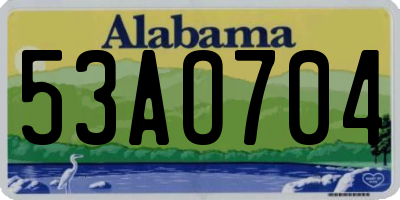 AL license plate 53AO704