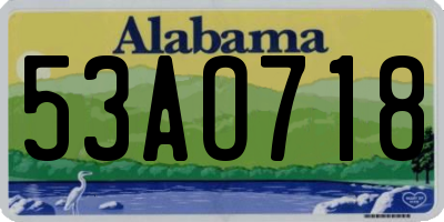AL license plate 53AO718