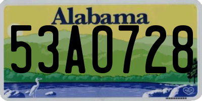 AL license plate 53AO728