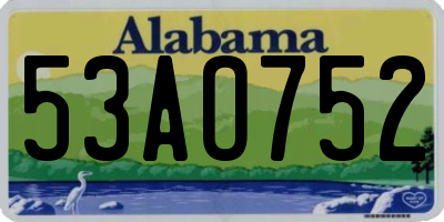 AL license plate 53AO752